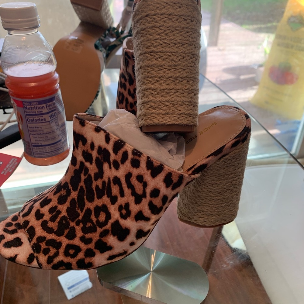 Leopard block heels sandal’s